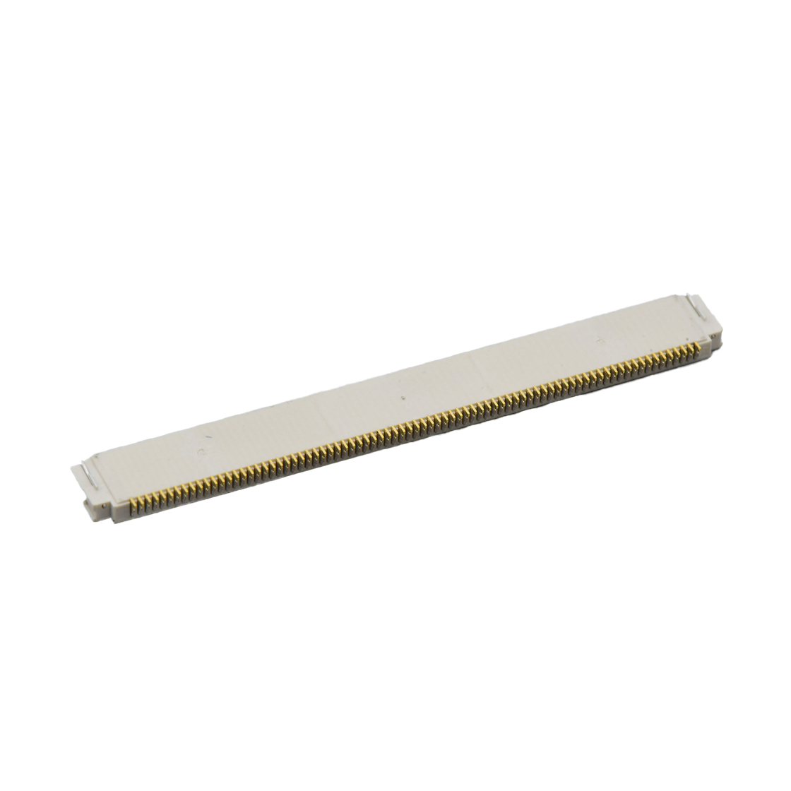Pitch 0.50mm 90°H2.00mm 前掀盖下接触带蝴蝶扣卧贴 FPC
 80pin 本色 镀半金1U",镍